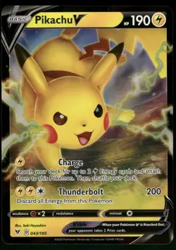 Pikachu V 043/185 SWSH04: Vivid Voltage Pokemon - Image 1
