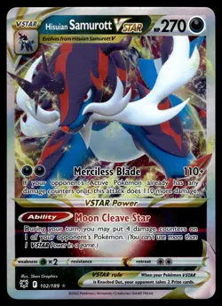 Hisuian Samurott VSTAR 102/189 SWSH10: Astral Radiance Pokemon - Image 1