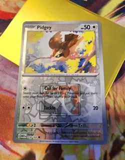 Pokemon 151 Pidgey 016/165 Reverse Holo Play! League Stamp Promo NM clean - Image 1
