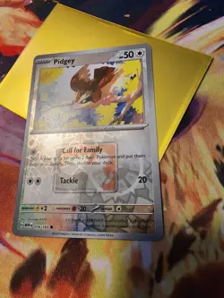 Pokemon 151 Pidgey 016/165 Reverse Holo Play! League Stamp Promo NM clean - Image 2