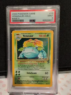 Pokemon Venusaur Base Set 2 Holo Rare #18 PSA 9 Mint - Image 1