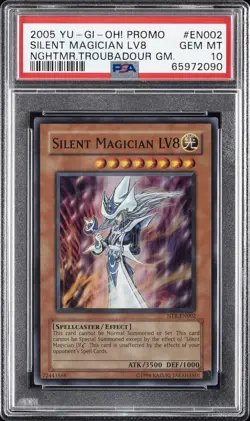 2005 YU-GI-OH! PROMO NIGHTMARE TROUBADOUR GAME #EN002 SILENT MAGICIAN LV8 PSA 10 - Image 1