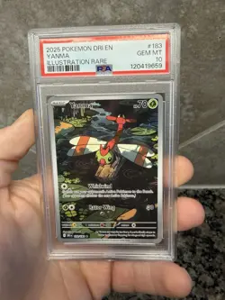 Yanma Pokemon TCG Destined Rivals Full Art Illustration Rare Card 183/182 PSA 10 - Image 1