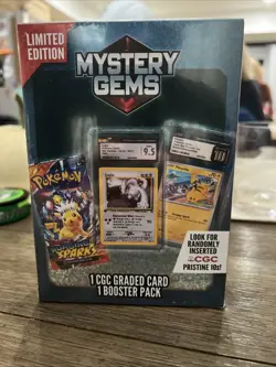 Mystery Gem Pokemon 1 CGC Graded Card And 1 Random Booster Pack - Image 1