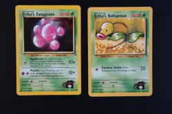 Erikas Exeggcute 77/132 Erikas Bellsprout 76/132 Pokemon Card Bundle Gym Heroes - Image 1