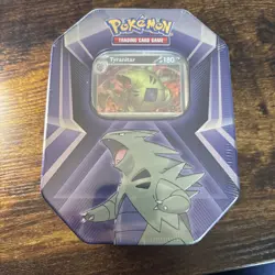 Pokemon TCG Tyranitar Triple Whammy Collector's Tin SEALED 3 Packs + 3 Foil Card - Image 1