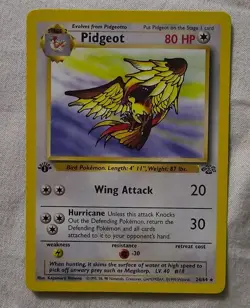 Pidgeot 24/64 Jungle 1st Ed Non Holo Rare WotC 1999 Vintage Pokemon TCG Card - Image 1