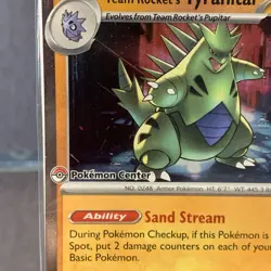 Pokemon TCG Pokemon Center Team Rockets Tyranitar Promo Card 096/182 NM Sealed - Image 2