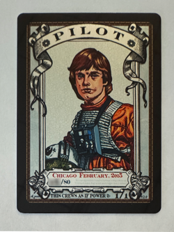 MTG MagicCon 2025 Luke Skywalker Aluminum Pilot Token - RK Post Limited/Numbered - Image 1