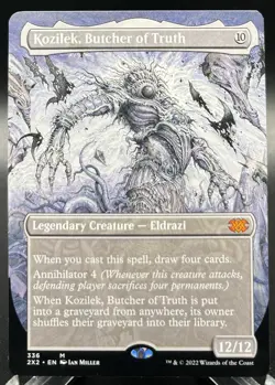 Kozilek, Butcher of Truth - Borderless - Double Masters 2X2 NM MTG Mythic 336 - Image 1