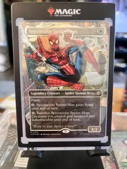 NM Spectacular Spider-Man (Borderless) Marvel's Spider-Man Foil Prerelease Date - Image 1