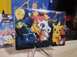 1999 Vintage Pocket Monsters Vending Prism - Cubone, Pikachu, Magmar Camp #373 - Image 3