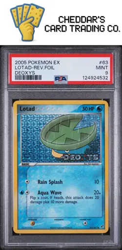 2005 Pokemon Ex Deoxys Lotad-Rev.Foil Deoxys #63 PSA 9 (New Cert!) - Image 1