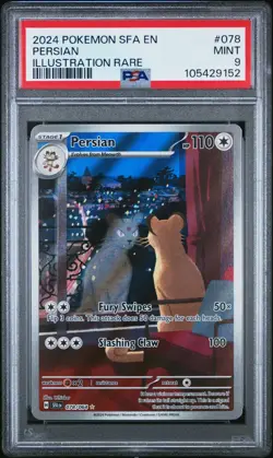 Pokemon TCG Persian 078 078/064 SFA EN-Shrouded Fable IR MINT PSA 9 CLEAN - Image 1