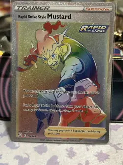 Pokemon Rapid Strike Style Mustard Secret Battle Styles 176/163 Full Art Secret - Image 1