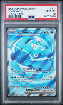 2025 POKEMON DRI EN-DESTINED RIVALS #211 DONDOZO EX PSA 10 - 128670648 - Image 1
