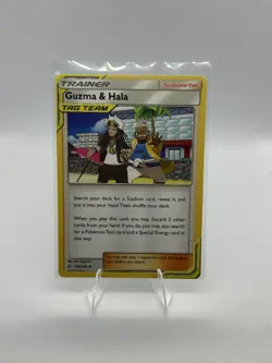 Pokemon TCG Tag Team Guzma & Hala 193/236 Cosmic Eclipse Trainer NM Condition - Image 1