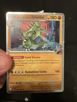Tyrannitar 096/182 (Pokemon Center Exclusive) Stamped Promo NM With Swirl - Image 1