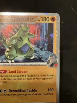 Tyrannitar 096/182 (Pokemon Center Exclusive) Stamped Promo NM With Swirl - Image 2