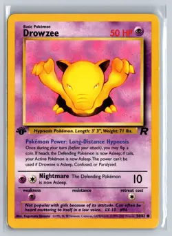 Pokemon TCG - Drowzee - Team Rocket 54/82 - 1st Edition - LP - Image 1