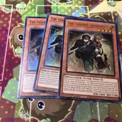 3x The Golden Swordsoul 1st Edition Ultra Rare SDAZ-EN003 Yu-Gi-Oh! - Image 1