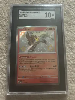 SGC Gem Mint 10 Scarlet & Violet Paldean Fates Entei 112/091 Pokemon card - Image 1
