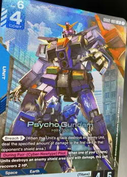 Psycho Gundam GD02-001 LR Dual Impact Legendary Rare Gundam Card Game NM/M - Image 3