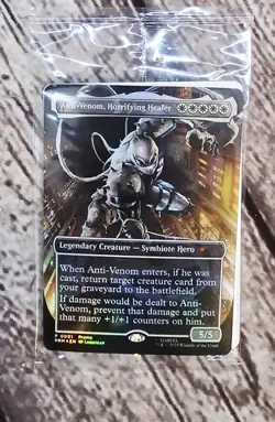 Marvel Legends Series Agent Anti-Venom Magic the Gathering Card Only - Image 1