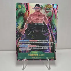 One Piece Roronoa Zoro Card Alt Art OP06-118 SEC Green English Straw Hat TCG - Image 1
