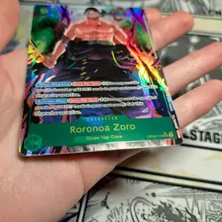 One Piece Roronoa Zoro Card Alt Art OP06-118 SEC Green English Straw Hat TCG - Image 4