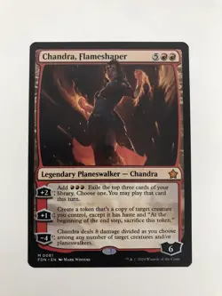 Chandra Flameshaper MTG Magic the Gathering Card NM Near Mint FDN - Image 1