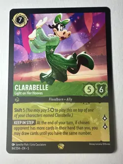 Clarabelle Light On Her Hooves 84/204 Shimmering Skies Regular Card Lorcana - Image 1