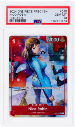 2024 One Piece Premium Booster Nico Robin Card the Best Holofoil PSA 10 - Image 1