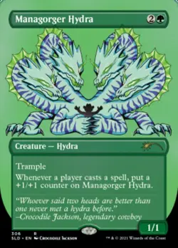 MTG Managorger Hydra (306) - Foil Etched - Borderless, Secret Lair Drop Series, - Image 1