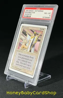 MTG Unlimited Edition 1993 Resurrection PSA 8 NM/MT Old School 93/94 - Image 3