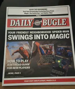 Marvel Magic The Gathering Spider-Man Daily Bugle Newspaper Playmat - Image 1