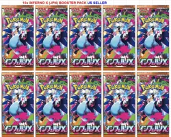 New 10 Pack Japanese Pokemon M2: Mega Inferno X Booster Packs - US SELLER - Image 1