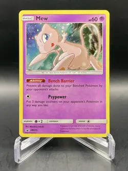 Mew SM215 Sun & Moon [2019] Cosmos Holo Rare Black Star Promo Pokemon TCG NM - Image 1