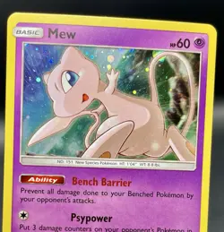 Mew SM215 Sun & Moon [2019] Cosmos Holo Rare Black Star Promo Pokemon TCG NM - Image 5