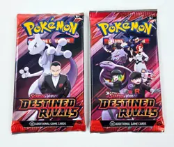 Pokemon TCG DESTINED RIVALS BOOSTER PACK LOT OF 2 Factory Sealed Heavy Weighed - Image 1