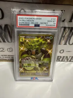 Pokemon Rillaboom (Secret) 197/189 Swsh03: Darkness Ablaze Holo PSA 10 - Image 1