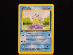 1999 POKEMON BASE SET FRENCH #63 Squirtle (Carapuce) and #58 Pikachu 1st Edition - Image 2