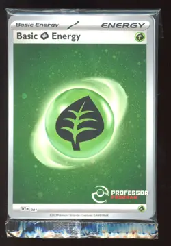 2023 POKEMON BASIC ENERGY GRASS PROFESSOR PROGRAM PROMO SEALED PACK COSMO HOLO B - Image 1