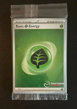 2023 POKEMON BASIC ENERGY GRASS PROFESSOR PROGRAM PROMO SEALED PACK COSMO HOLO B - Image 3