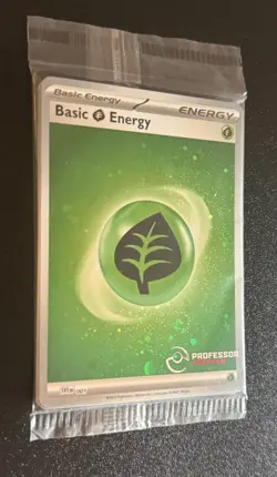 2023 POKEMON BASIC ENERGY GRASS PROFESSOR PROGRAM PROMO SEALED PACK COSMO HOLO B - Image 4