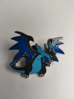 Official Nintendo Pokemon TCG 2014 Mega Charizard X Blue Enamel Collectors Pin - Image 2