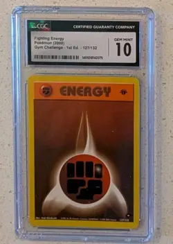 Fighting Energy 1st Edition Gym Challenge 127/132 Pokemon Card - CGC 10 - Image 1