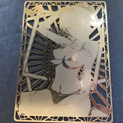WES - Goddess Story Gold METAL Card - NO Serial Number - Ganyu Bikini Anime Girl - Image 5
