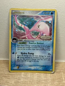 Gorebyss 17/92 Ex Legend Maker Reverse Holo Stamped Foil Pokemon Card SWIRL DMG - Image 1