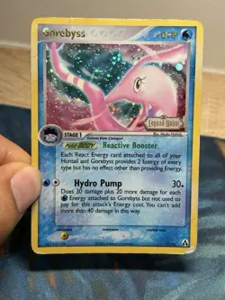 Gorebyss 17/92 Ex Legend Maker Reverse Holo Stamped Foil Pokemon Card SWIRL DMG - Image 3